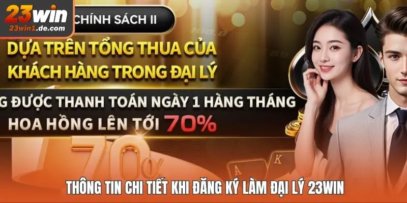 Thông tin chi tiết khi đăng ký làm đại lý 23WIN